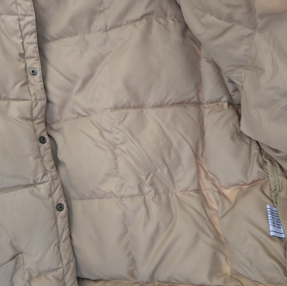 Vintage Cabela's Tan Goose Down Puffer Jacket Bomber XL - Picture 4 of 5
